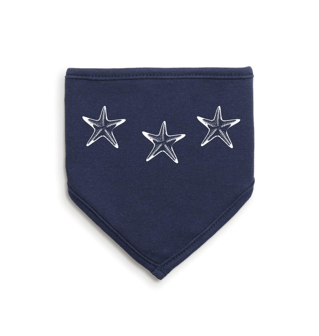 White/Nautical Navy Bib