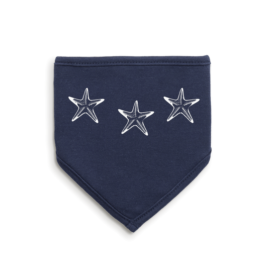 White/Nautical Navy Bib